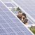 Solar technicians complete checks at the Peacock solar project in Texas, US,