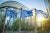 European union flag against parliament in Brussels, Belgium