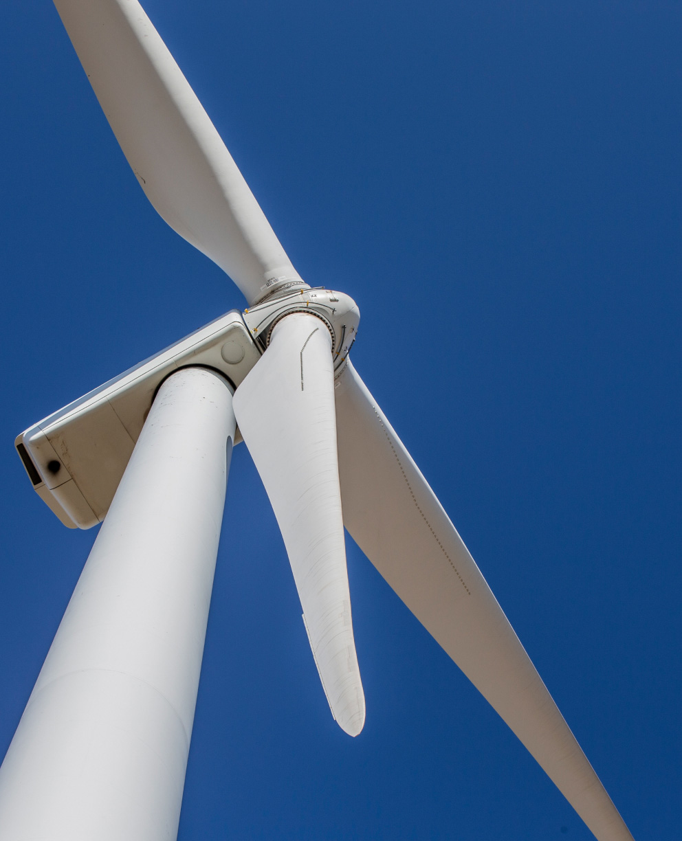  Close-up of an offshore wind turbine