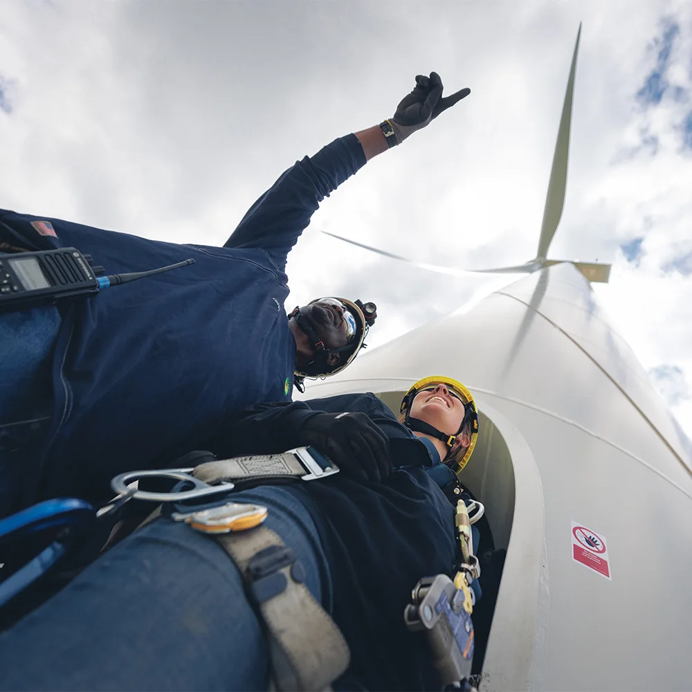 Upgrading turbines at Fowler Ridge 1 wind farm in the US